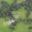 Oblique aerial view of Gargunnock House and stables, taken from the ENE.