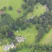 Oblique aerial view of Gargunnock House and walled garden, taken from the NE.