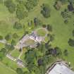 Oblique aerial view of Kirkconnel House and stables, taken from the SW.
