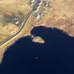 Oblique aerial view of the broch in Loch an Duna, taken from the ENE.