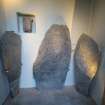 Inveravon Pictish Symbol Stones, relocated inside the church porch