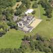 Oblique aerial view of Dundas Castle, taken from the SW.