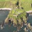 General oblique aerial view of Dunnottar Castle, taken from the E.