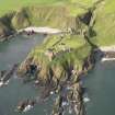 General oblique aerial view of Dunnottar Castle, taken from the ENE.