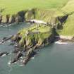 General oblique aerial view of Dunnottar Castle, taken from the NE.