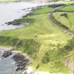General oblique aerial view of Stonehaven Golf Course, taken from the ENE.