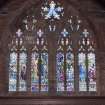 West Window above the gallery depicts Life of Mary by Douglas Strachan 1926