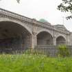 View of Denburn Viaduct showing rail and road arches, taken from the south.