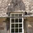 Detail of north dormer window on east face of north wing of east facade