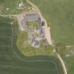 Oblique aerial view of Balcomie Castle, taken from the S.