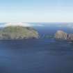 General oblique aerial view of St Kilda, centred on the island of Soay, taken from the S.