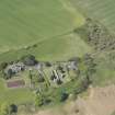 Oblique aerial view of Abdie Old Parish Church, taken from the E.