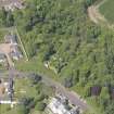 Oblique aerial view of Ballumbie Castle, taken from the E.