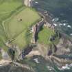 Oblique aerial view of Tantallon Castle and the dovecot, taken 2012.