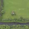 Oblique aerial view of Innerpeffray Castle, taken from the SSE.