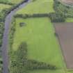 Oblique aerial view of Innerpeffray Castle, taken from the ENE.