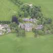 Oblique aerial view of Pitfour Castle, taken from the S.
