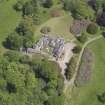 Oblique aerial view of Blair Adam Country House, taken from the WSW.