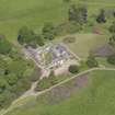 Oblique aerial view of Blair Adam Country House, taken from the S.