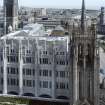 View of Greyfriars and Marischal College spires from St Nicholas House.