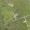 Oblique aerial view centred on Rysa Lodge, Hoy, looking ESE.