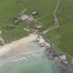 Oblique aerial view centred on Balnakeil House and Durness Parish Church, looking SE.