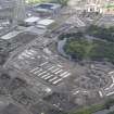 Oblique aerial view of the Glasgow Commonwealth Games Site during construction works, taken from the SSW.
.