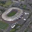 Oblique aerial view of Hampden Park Stadium, taken from the SW.