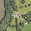 Oblique aerial view of Lethendy House, taken from the S.