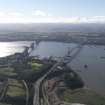 General oblique aerial view of the Firth of Forth , centred on the Forth Road Bridge, taken from the N.