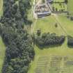 Oblique aerial view of Nether Horsburgh Castle, taken from the N.