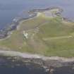 General oblique aerial view centred on the lighthouse at Dennis Head, looking SE.