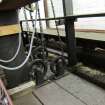Interior. Locking Room. Locking frame, detail. Signal chain pulleys.attached to signal wires