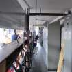Interior. Signal Box. Rear of lever bench