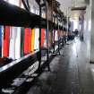 Interior. Signal Box. Rear of lever bench