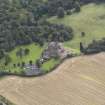 Oblique aerial view of Dalhousie Castle, looking to the S.