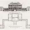 Bute, Rothesay, Mount Stuart.
Digital copy of original plate Principal Floor Plan and Elevation.