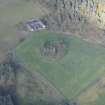 Oblique aerial view of Knock Castle, taken from the SE.