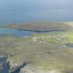 General oblique aerial view of Out Skerries, looking NNW.