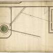 Plan of reservoir in hospital grounds showing piping.
Signed: 'F Yells [...]'.

