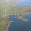 General oblique aerial view of Isle of Whithorn, looking NNW.