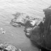 The wreck-site with a single air-hose descending from the cliff-top (1977).