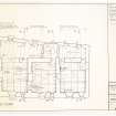 Provand's Lordship and 8 Macleod Street
First floor plan showing proposed works
Titled: 'First floor as proposed  Restoration work to Provand's Lordship  Job No 869'  'Walter Ramsay FRIBA FRIAS  Chartered Architects, 11 Park Circus, Glasgow, G3 6AX'