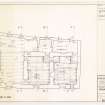 Provand's Lordship and 8 Macleod Street
Second floor plan showing proposed works
Titled: 'Second floor as proposed  Restoration work to Provand's Lordship  Job No 869'  'Walter Ramsay FRIBA FRIAS  Chartered Architects, 11 Park Circus, Glasgow, G3 6AX'
