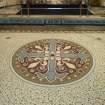 Detail of floor mosaic in front of chancel