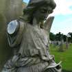 Image showing statue of angel, damaged with arms missing, Morningside Cemetery, Edinburgh.