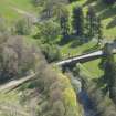 Oblique aerial view of Dumfries House Avenue Bridge, looking to the E.