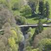 Oblique aerial view of Dumfries House Avenue Bridge, looking to the ENE.
