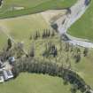 Oblique aerial view of Crawford Castle, looking to the ESE.