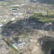 Oblique aerial view of the construction of the Glasgow Commonwealth games site, looking to the NNE.